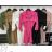 Šaty/košeľa predĺžená s opaskom 3/4 rukáv dámske (S/M ONE SIZE) TALIANSKA MÓDA IMWC222872