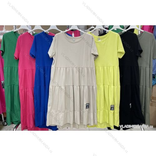 Šaty oversize krátky rukáv dámske nadrozmer (L/XL/2XL ONE SIZE) TALIANSKA MÓDA IMWBB222875