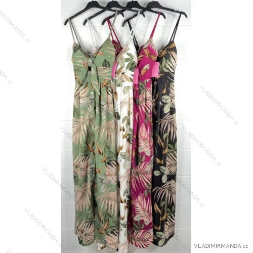 Šaty letné dlhé na ramienka dámske (S/M ONE SIZE) TALIANSKA MÓDA IMPBB22B20123A