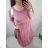 Šaty letné dámske nadrozmerné (uni xl-3xl) TALIANSKA MóDA IM7171053/DR staroružová