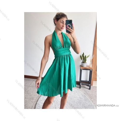 Šaty elegantné letné bez rukávu dámske (S/M ONE SIZE) TALIANSKA MÓDA IMPBB22B22646