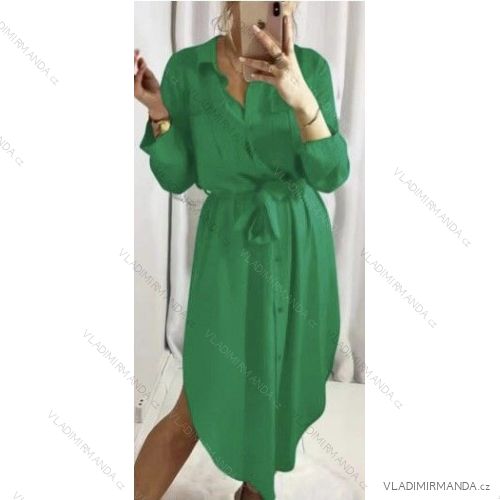 Šaty košeľové dlhý rukáv dámske (S/M/L ONE SIZE) TALIANSKA MÓDA IMWB22192