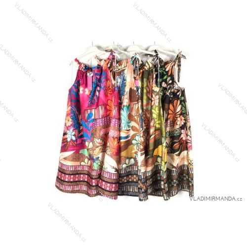 Šaty letné na ramienka dámske (S/M ONE SIZE) TALIANSKA MÓDA IMPBB22K9138