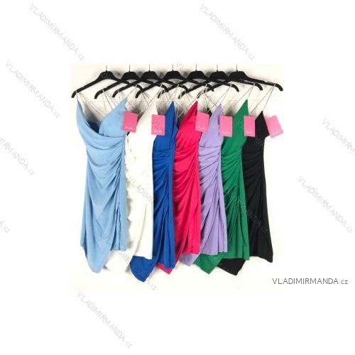 Šaty letné na ramienka dámske (S/M ONE SIZE) TALIANSKA MÓDA IMPBB22H3217