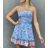 Šaty letné na ramienka dámske (S/M ONE SIZE) TALIANSKA MÓDA IMPBB22B21923