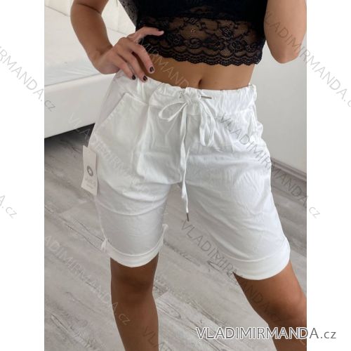 Kraťasy šortky strečové dámske (S/M/L ONE SIZE) TALIANSKA MÓDA IMN22024
