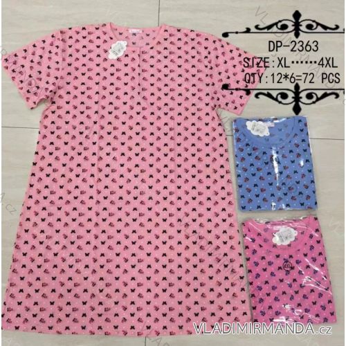 Košeľa nočný krátky rukáv dámska nadrozmer (XL-4XL) VALERIE DREAM NFL22DP-2363