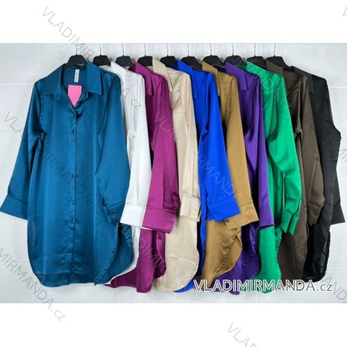 Košeľa dlhý rukáv dámske (S/M ONE SIZE) TALIANSKA MÓDA IMPBB22S3552