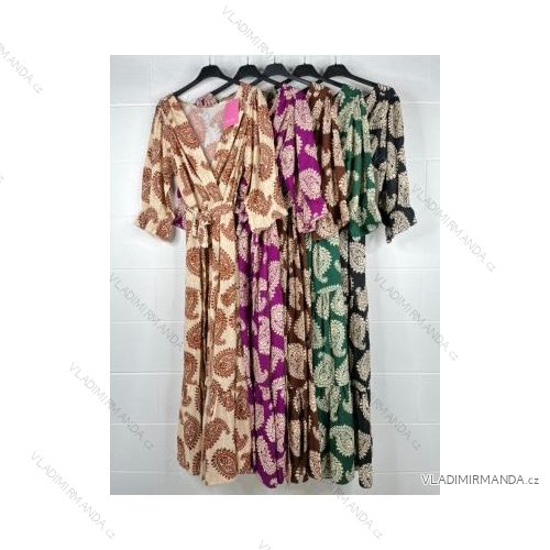 Šaty letné 3/4 rukáv dámske (S/M ONE SIZE) TALIANSKA MÓDA IMPBB22F12313