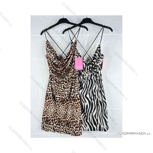 Šaty letné na ramienka dámske (S/M ONE SIZE) TALIANSKA MÓDA IMPBB22P22673
