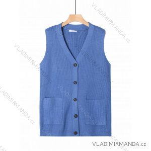 Vesta pletená sveter bez rukávov dámsky (S/M/L/XL ONE SIZE) GLO-STORY GLO22GLO22WMY-B4049-2