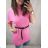 Tričko krátky rukáv s opaskom OVERSIZE dámske (XL/2XL ONE SIZE) TALIANSKA MÓDA IMP21114 ružová XL/2XL