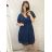 šaty plesové elegantní společenské krátký rukáv dámské (L/XL/2XL ONE SIZE) ITALSKÁ MÓDA IMM22689