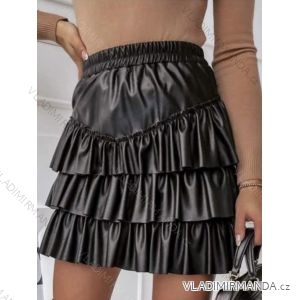 Sukňa krátka koženková dámska (S/M ONE SIZE) TALIANSKA MÓDA IMWB22211