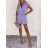 Overal letný krátky elegantný krátky rukáv dámsky (S/M ONE SIZE) TALIANSKA MÓDA IMD22498 biela S/M
