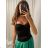 Top/tielko na ramienka dámske (S/M ONE SIZE) TALIANSKA MÓDA IMPBB229005mo/DR čierna S