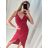 Šaty letné na ramienka dámske (S/M ONE SIZE) TALIANSKA MÓDA IMPSH226357/DR staroružová S/M