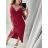 Šaty letné na ramienka dámske (S/M ONE SIZE) TALIANSKA MÓDA IMPSH226357/DR staroružová S/M