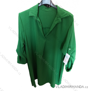 Šaty košeľové 3/4 dlhý rukáv dámske nadrozmer (XL/2XL ONE SIZE) TALIANSKA MÓDA IMH22880