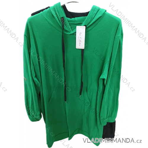 Šaty mikinové dlhý rukáv dámske (S/M ONE SIZE) TALIANSKA MÓDA IM322198