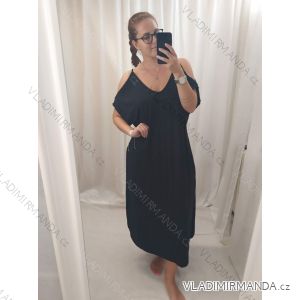 Šaty maxi dlouhé letní na ramínka oversize dámské nadrozměr (L/XL/2XL/3XL/4XL ONE SIZE) ITALSKÁ MÓDA IMD22556