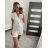 Overal letný krátky elegantný krátky rukáv dámsky (S/M ONE SIZE) TALIANSKA MÓDA IMD22498 biela S/M