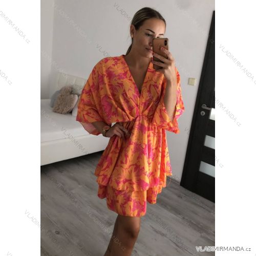 Šaty letný dlhý rukáv dámske (S/M ONE SIZE) TALIANSKA MÓDA IMWG222315