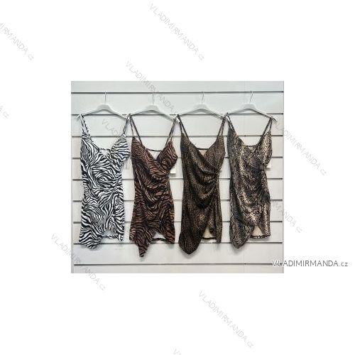 Šaty letné na ramienka dámske (S/M ONE SIZE) TALIANSKA MÓDA IMPSH222886