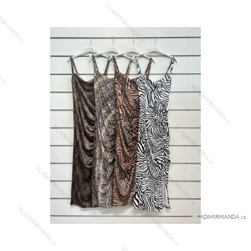 Šaty letné na ramienka dámske (S/M ONE SIZE) TALIANSKA MÓDA IMPSH2223036