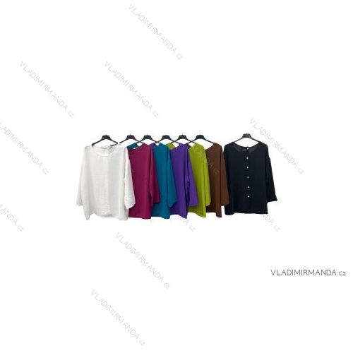 Tunika/blúzka dlhý rukáv dámska (S/M ONE SIZE) TALIANSKA MÓDA IMPLM22236910065