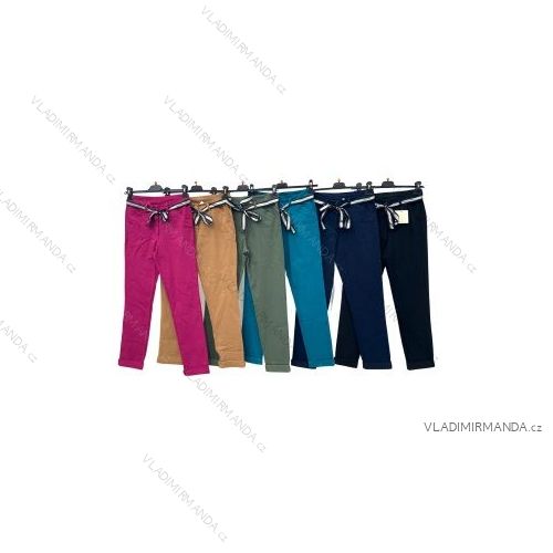 Nohavice s opaskom dlhé dámske (S/M ONE SIZE) TALIANSKA MÓDA IMPLM22298900075