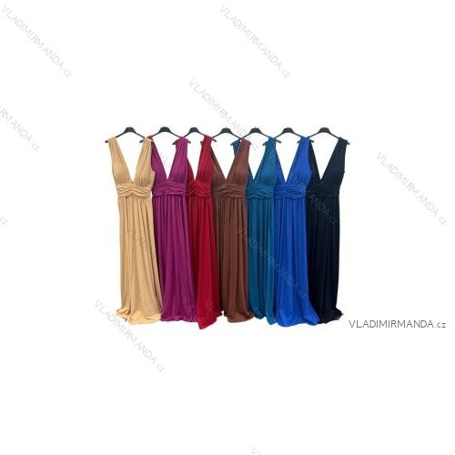 Šaty dlhé bez rukávz dámske (S/M ONE SIZE) TALIANSKA MÓDA IMPLM22808300013