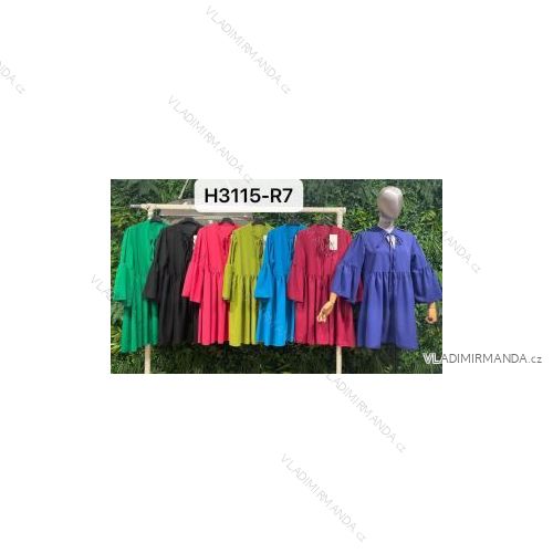 Šaty košeľové dlhý rukáv dámske (S/M ONE SIZE) TALIANSKA MÓDA IMPBR22A3115-R7