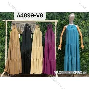 Šaty dlhé letné bez rukávu dámske (S/M ONE SIZE) TALIANSKA MÓDA IMPBR22A4899-V8