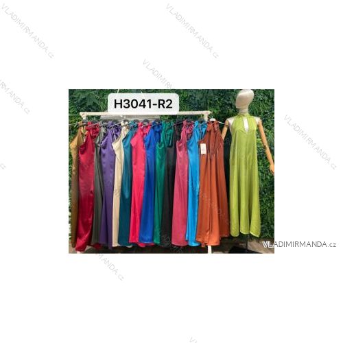Šaty dlhé bez rukávu dámske (S/M ONE SIZE) TALIANSKA MÓDA IMPBR22H3041-R2