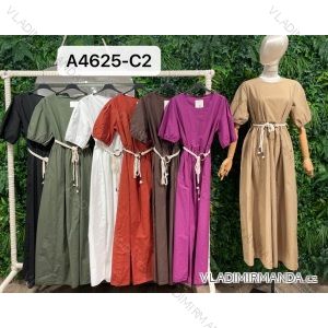 Šaty dlhé krátky rukáv dámske (S/M ONE SIZE) TALIANSKA MÓDA IMPBR22A4625-C2