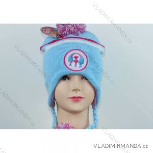 Čiapka zimná pletená trolové detská dievčenské (3-8rokov) SETINO YRB0003-BL