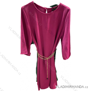 Šaty s opaskom 3/4 rukáv dámske (S/M ONE SIZE) TALIANSKA MóDA IMM22UN8012