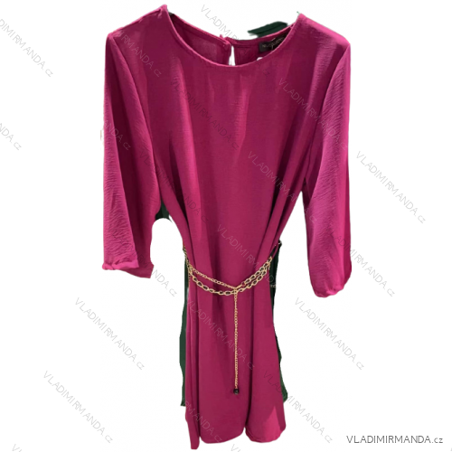 Šaty s opaskom 3/4 rukáv dámske (S/M ONE SIZE) TALIANSKA MóDA IMM22UN8012