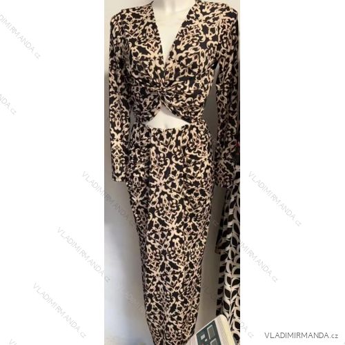 Súprava sukne top dlhý rukáv icecool dámske (S/M ONE SIZE) TALIANSKA MÓDA IMM22EL4906