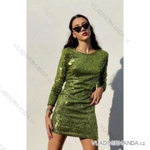 Šaty elegantný dlhý rukáv dámske (S/M ONE SIZE) TALIANSKA MÓDA IMPBR22H2610-Z1