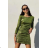 Šaty elegantný dlhý rukáv dámske (S/M ONE SIZE) TALIANSKA MÓDA IMPBR22H2610-Z1