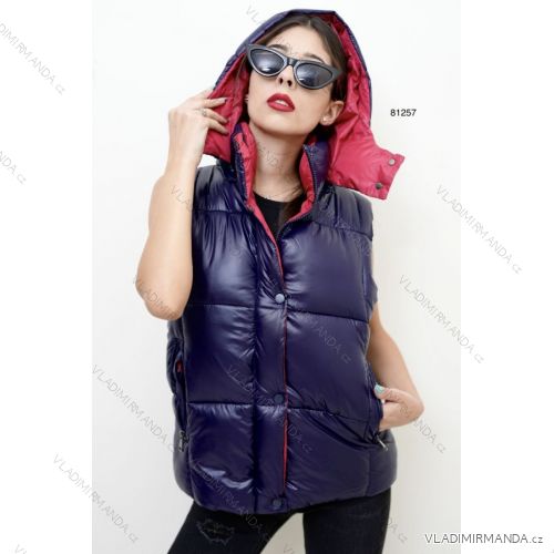 Vesta s kapucňou bez rukávu dámske (S-XL) TALIANSKA MÓDA IMPBD2281257d