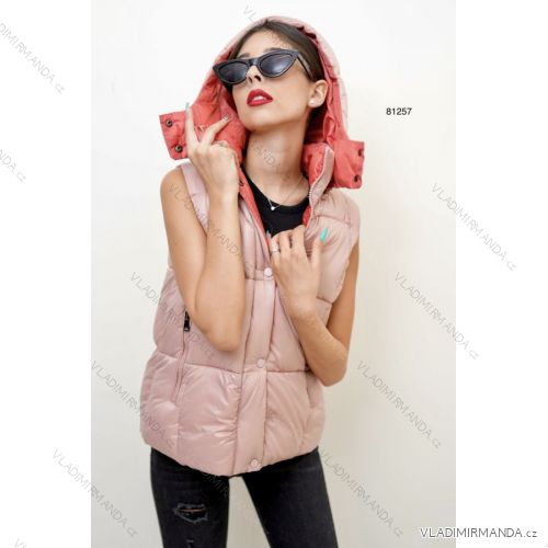Vesta s kapucňou bez rukávu dámske (S-XL) TALIANSKA MÓDA IMPBD2281257e
