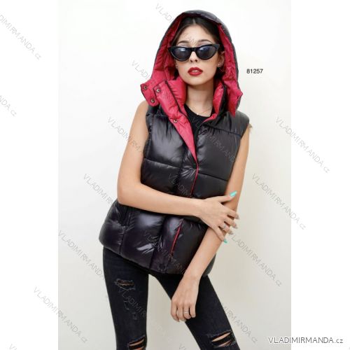 Vesta s kapucňou bez rukávu dámske (S-XL) TALIANSKA MÓDA IMPBD2281257g