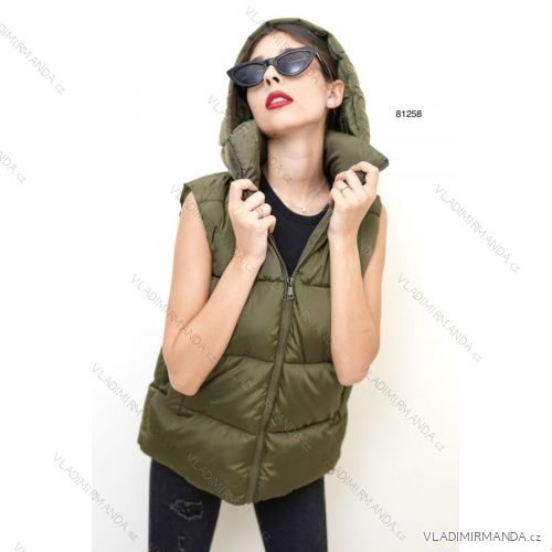 Vesta s kapucňou bez rukávu dámske (S-2XL) TALIANSKA MÓDA IMPBD2281258c