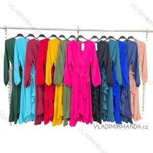 Šaty elegantný dlhý rukáv dámske (S/M/L ONE SIZE) TALIANSKA MóDA IM422961