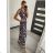 Šaty dlhé elegantné icecool bez rukávov dámske (M/L, XL/XXL) TALIANSKA MODA IMH22FLOWE