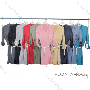 Šaty košeľové dlhý rukáv dámske (S/M/L ONE SIZE) TALIANSKA MóDA IM422P55D88