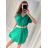 Šaty letné s opaskom krátky rukáv dámske (S/M/L ONE SIZE) TALIANSKA MÓDA IMWA222882